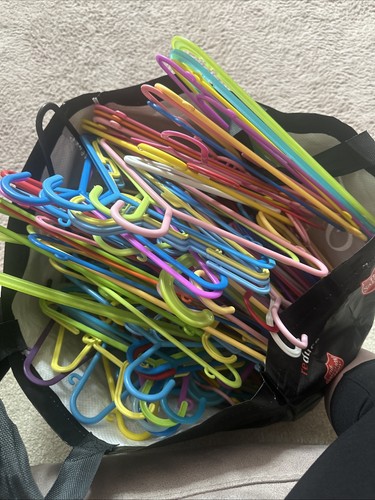Kids plastic clothes hangers - plastic,